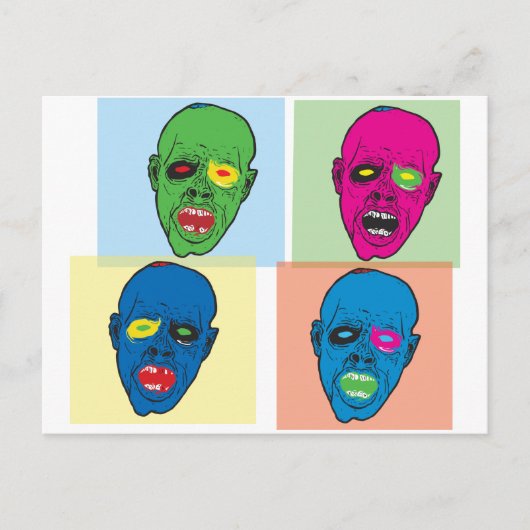 pop zombie briefkaart (Voorkant)