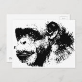 Pop zwart-wit briefkaart (Voorkant / Achterkant)