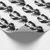 Pop zwart-wit cadeaupapier (Hoek)