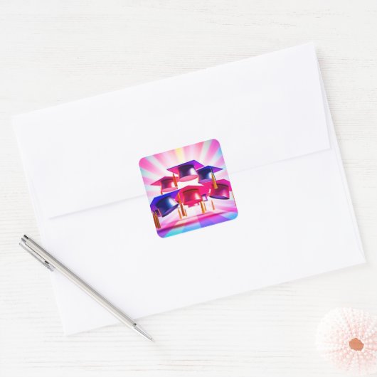 PopArt Afstuderen Petten Sticker (Envelop)