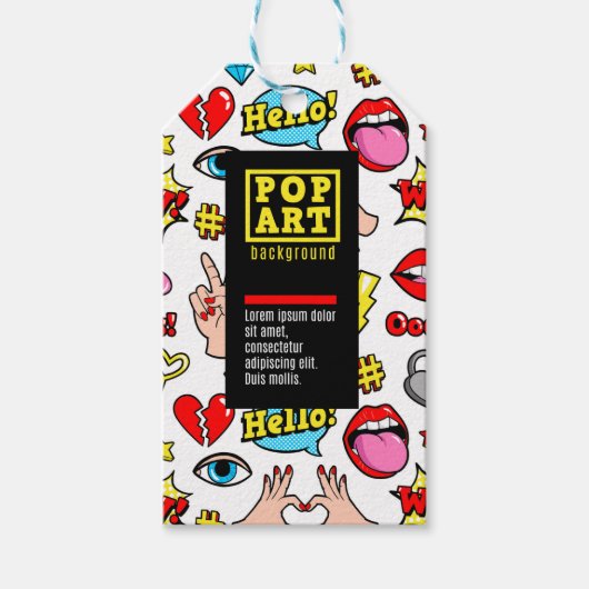 Popart Cadeaulabel (Voorkant)