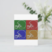 PopArt Helmet Briefkaart (Staand voorkant)