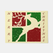 Popart kerst herten deurmat (Voorkant)