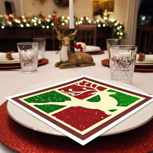 Popart kerst herten servetten