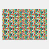 PopArt kerstcocktails Inpakpapier Vel (Voorkant)