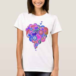 PopArt Paarse harten T-shirt