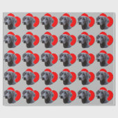 PopArt Red Heart Weimaraner Mouse Gray Love Cadeaupapier (Vlak)