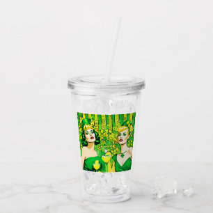 PopArt St Paddy's Pin-up Meisjes Acryl Drinkbeker
