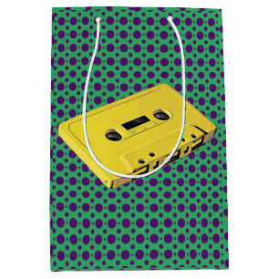 PopArt Yellow Cassette Medium Gift Bag Cadeauzakje