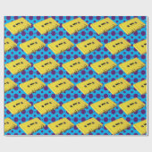 PopArt Yellow Cassette-omslagpapier Cadeaupapier (Vlak)