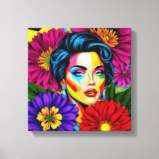 Popartportret canvas afdruk