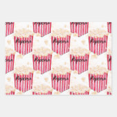 Popcorn 3 pack Gift Wrap Inpakpapier Vel (Voorkant)
