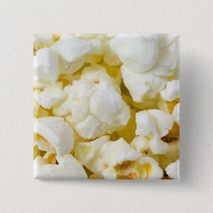 Popcorn-achtergrond Vierkante Button 5,1 Cm