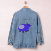 Popcorn Anime Blauwe Ruimteschip Denim Jas Jacket (Hangar)