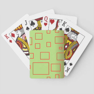 Popcorn Anime Groene Rode Rechthoeken Pokerkaarten