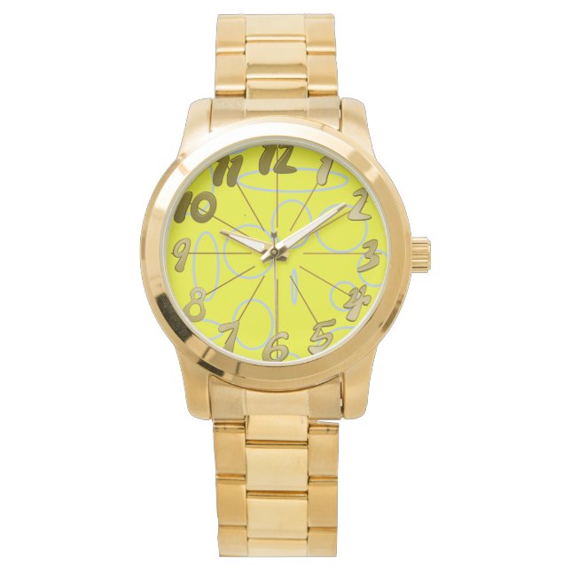 Popcorn Anime Loops Geometrisch Horloge (Voorkant)