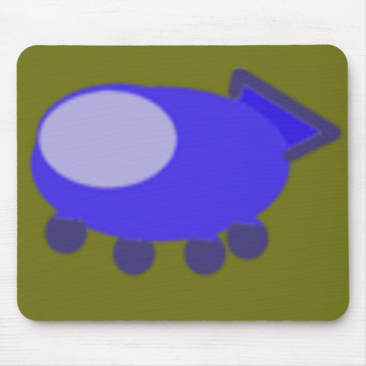 Popcorn Anime Puppy Ruimteschip Mousepad Muismat (Voorkant)