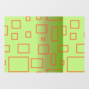 Popcorn Anime Rood Groene Box Abstract Raam Sticke Raamsticker