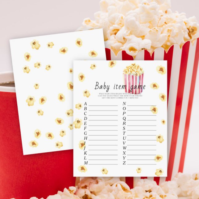 Popcorn - Baby Item Game. Baby shower spel (Creator heeft geüpload)