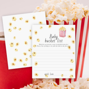 Popcorn baby shower - Baby bucket list spel