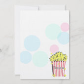 Popcorn Baby shower Kaart (Achterkant)