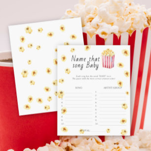 Popcorn baby shower Liedje raden baby spel