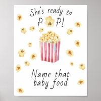 Popcorn baby shower - Noem dat baby voedsel