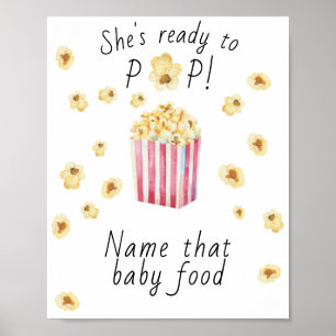Popcorn baby shower - Raad de babyvoeding Poster