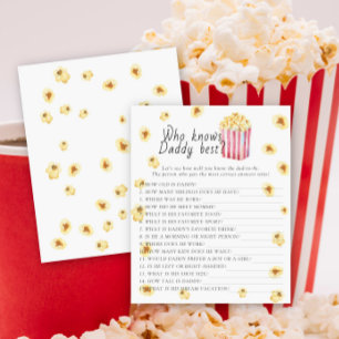 Popcorn baby shower Wie kent papa het beste spel