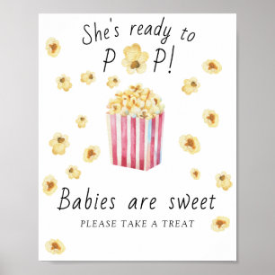 Popcorn babyfeest - Baby's zijn lief Poster