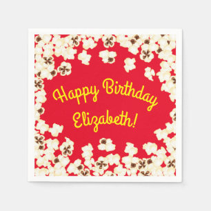 Popcorn Birthday Party Movie Theater Servet