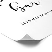 Popcorn-bord voor bruiloft poster (Hoek)