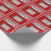 Popcorn bucket red and white Kerstmis Cadeaupapier (Hoek)