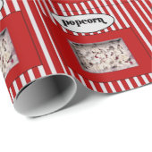 Popcorn bucket red and white Kerstmis Cadeaupapier (Rol Hoek)
