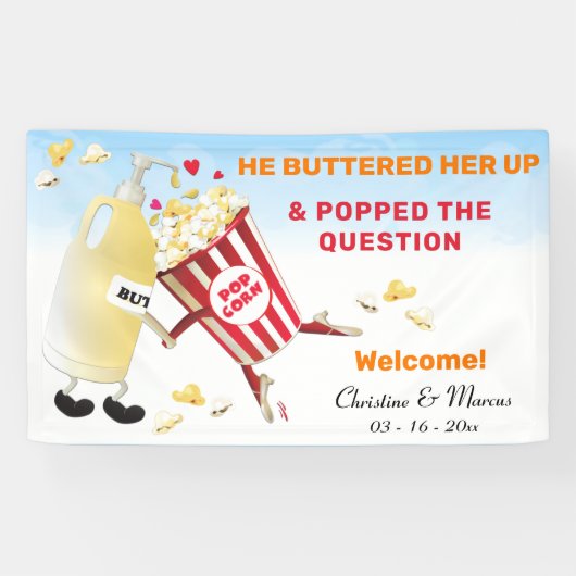 Popcorn & Butter Verloving Spandoek (Horizontaal)
