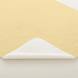Popcorn Butter Yellow Solid Color Print Sherpa Deken