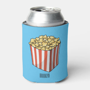 Popcorn cartoon illustratie blikjeskoeler