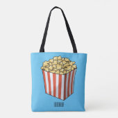 Popcorn cartoon illustratie draagtas (Achterkant)