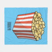 Popcorn cartoon illustratie fleece deken (Voorkant (Horizontaal))