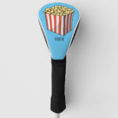 Popcorn cartoon illustratie golfheadcover (Voorkant)