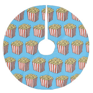 Popcorn cartoon illustratie kerstboom rok