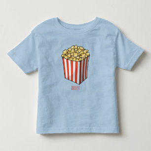 Popcorn cartoon illustratie kinder shirts