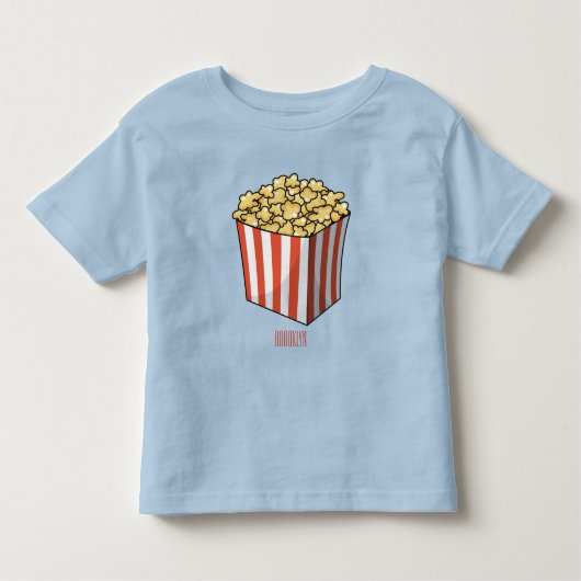 Popcorn cartoon illustratie kinder shirts (Voorkant)