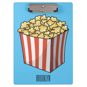 Popcorn cartoon illustratie klembord