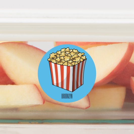 Popcorn cartoon illustratie labels (Aangebracht)