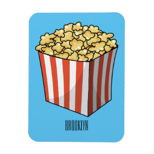 Popcorn cartoon illustratie magneet