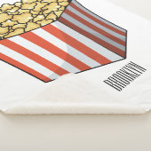 Popcorn cartoon illustratie sherpa deken (3/4)