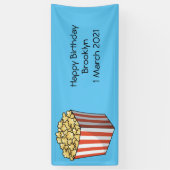 Popcorn cartoon illustratie spandoek (Verticaal)