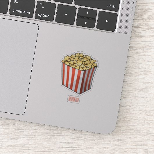 Popcorn cartoon illustratie sticker (Detail)