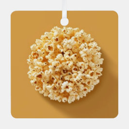 Popcorn Circle op een bruine achtergrond Metalen Ornament